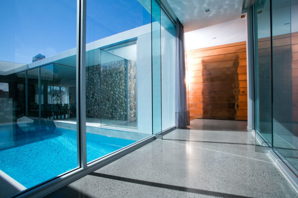 Honed surface concrete